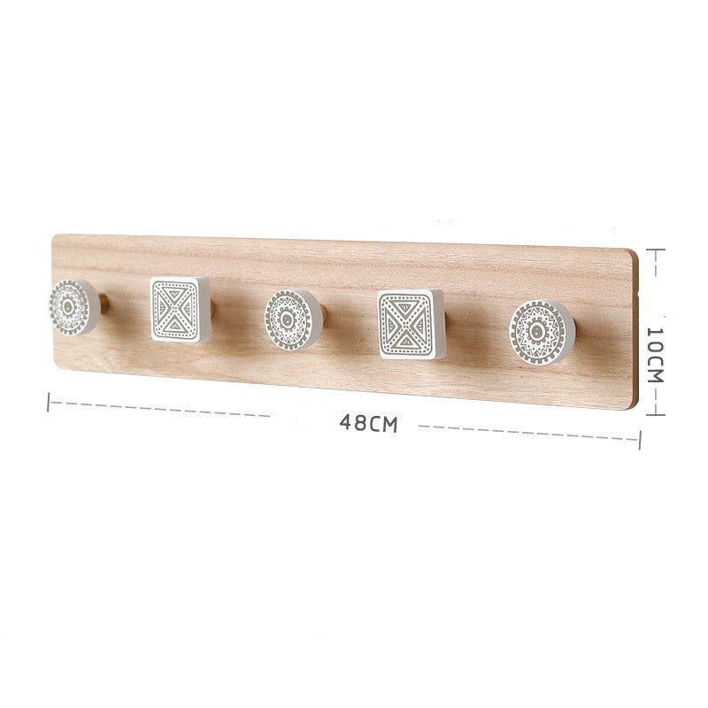 Wooden Coat Hook Creative Hook Wall Coat Rack Wall Hanging Porch Wall Decoration