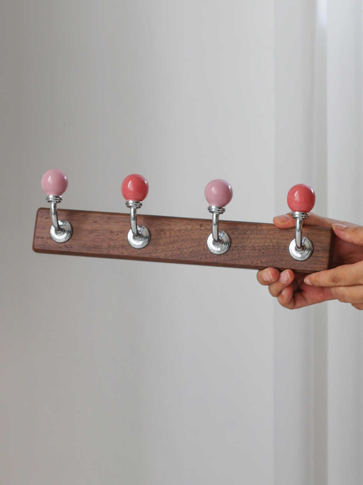 Walnut Solid Wood Hook Entrance Coat Bag Decorative Hook