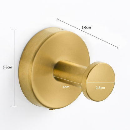304 Stainless Steel Punch-free Hook Bathroom Toilet Single Hook Coat Hook